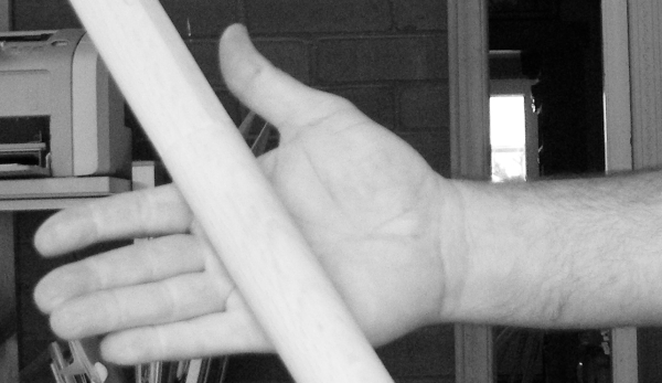 fig 3. angle on palm one handed grip