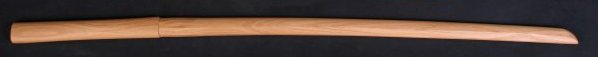 Hickory bokken with shoulder for tsuba